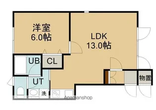 パステルコート五稜郭【2階】の間取り
